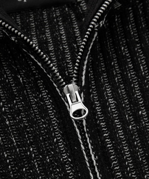 Spielio（シュピーリオ）の「【Spielio】Two-tone zip knit / ツートンジップニット（ニット/セーター・メンズ・ブラック系1/グレー系1・S/L/M）」の18枚目の写真