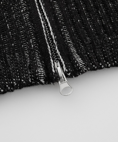 Spielio（シュピーリオ）の「【Spielio】Two-tone zip knit / ツートンジップニット（ニット/セーター・メンズ・ブラック系1/グレー系1・S/L/M）」の19枚目の写真
