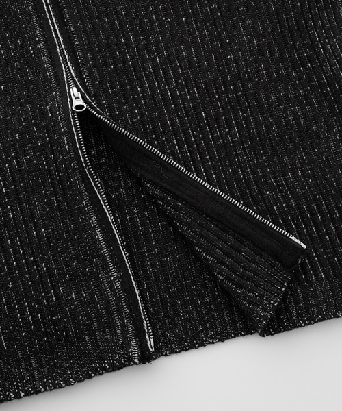 Spielio（シュピーリオ）の「【Spielio】Two-tone zip knit / ツートンジップニット（ニット/セーター・メンズ・ブラック系1/グレー系1・S/L/M）」の20枚目の写真