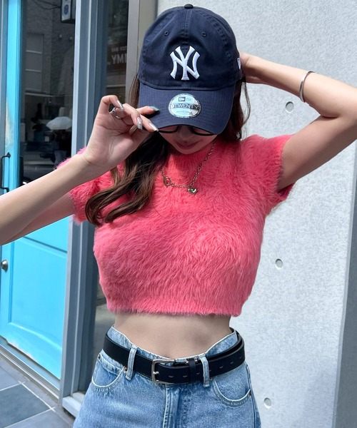 セール】2025AWトレンド♪フェザーシャギー半袖ショート丈ファー