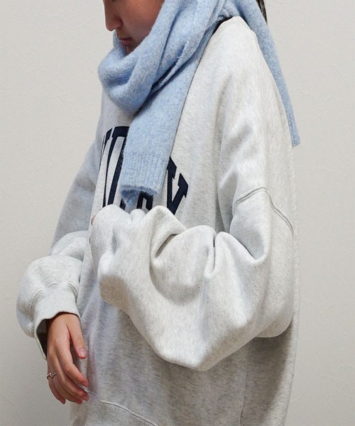 GLOBAL FORME CONCRETE(グローバルフォルムコンクリート)の「【GlovesDEPO】もこもこ ウール混スリムマフラー(マフラー・レディース・エンジ/モカ/ベージュ/ホワイト/サーモンピンク/チャコールグレー/グレー/ダークグリーン/ブラック/サックスブルー・FREE)」の22枚目の写真