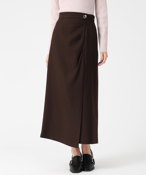 31 Sons de mode（トランテアン　ソン　ドゥ　モード）の「2025秋冬新作 リボンタイトスカート（スカート・レディース・チャコールグレー/ホワイト/ブラウン・M/S）」の15枚目の写真