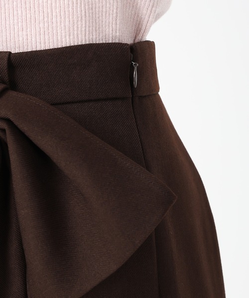 31 Sons de mode（トランテアン　ソン　ドゥ　モード）の「2025秋冬新作 リボンタイトスカート（スカート・レディース・チャコールグレー/ホワイト/ブラウン・M/S）」の13枚目の写真