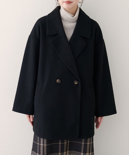 natural couture（ナチュラルクチュール）の「ニットモッサミドル丈テーラーコート（その他アウター・レディース・ブラック/アイボリー/ブラウン/キャメル/チャコールグレー・FREE）」の20枚目の写真