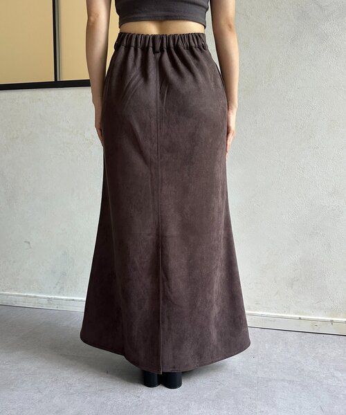 Thevon（ゼボン）の「FスエードIラインスカート（スカート・レディース・チャコールグレー/ベージュ/ブラウン・S/M）」の17枚目の写真