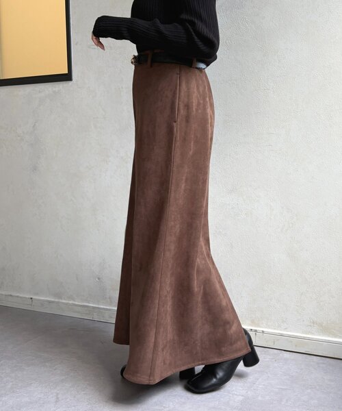 Thevon（ゼボン）の「FスエードIラインスカート（スカート・レディース・チャコールグレー/ベージュ/ブラウン・S/M）」の22枚目の写真