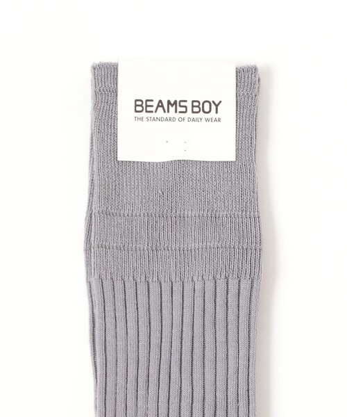 BEAMS BOY(ビームスボーイ)の「ミリタリー リブ ロング(ソックス/靴下・レディース・チャコールグレー/オフホワイト/ベージュ/ホワイト・ONE SIZE)」の5枚目の写真