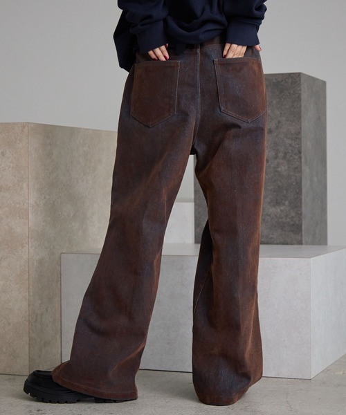 PBLIM（ページボーイリム）の「《UNISEX》フロッキーデニム（デニムパンツ・レディース・ブラック/ブルー・MEDIUM/LARGE）」の5枚目の写真