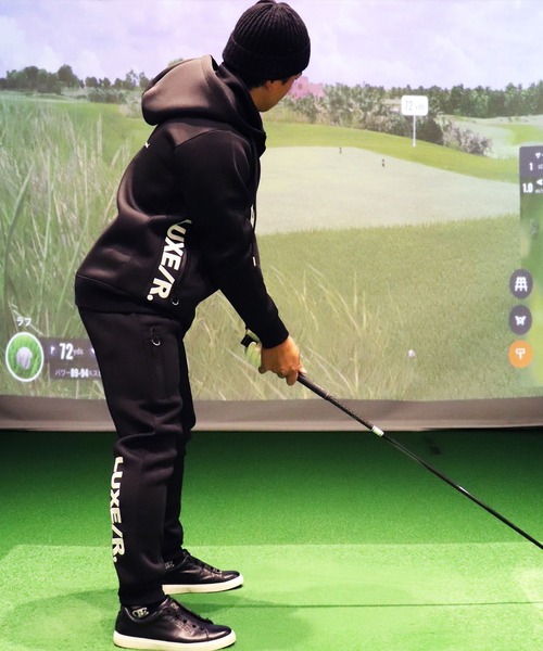 LUXE/R GOLF（ラグジュ ゴルフ）の「(RM)【LUXE/R GOLF】ストレッチ スポンジ ボンディング ジョガーパンツ（スウェットパンツ・メンズ・ブラック/杢グレー/ベージュ・M/L/XL）」の4枚目の写真