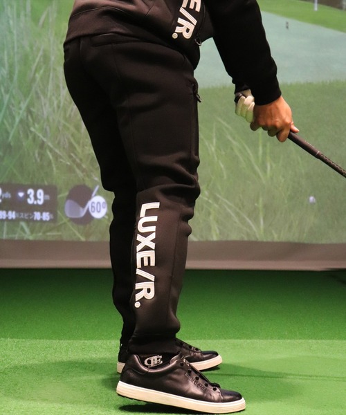 RM)【LUXE/R GOLF】ストレッチ スポンジ ボンディング ジョガーパンツ