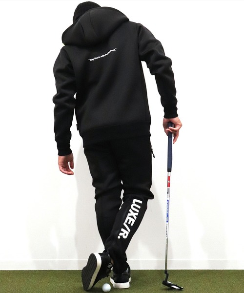 RM)【LUXE/R GOLF】ストレッチ スポンジ ボンディング ジョガーパンツ