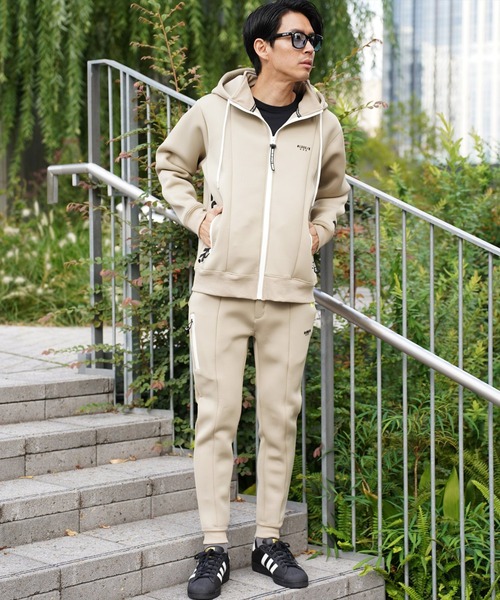 LUXE/R GOLF（ラグジュ ゴルフ）の「(RM)【LUXE/R GOLF】ストレッチ スポンジ ボンディング ジョガーパンツ（スウェットパンツ・メンズ・ブラック/杢グレー/ベージュ・M/L/XL）」の16枚目の写真