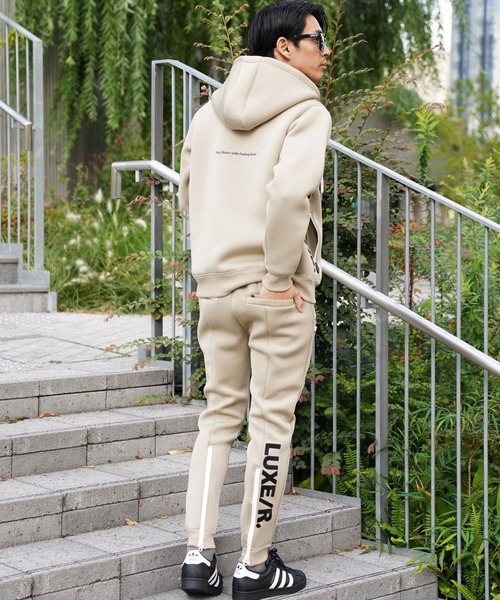 LUXE/R GOLF（ラグジュ ゴルフ）の「(RM)【LUXE/R GOLF】ストレッチ スポンジ ボンディング ジョガーパンツ（スウェットパンツ・メンズ・ブラック/杢グレー/ベージュ・M/L/XL）」の18枚目の写真