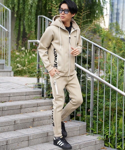 LUXE/R GOLF（ラグジュ ゴルフ）の「(RM)【LUXE/R GOLF】ストレッチ スポンジ ボンディング ジョガーパンツ（スウェットパンツ・メンズ・ブラック/杢グレー/ベージュ・M/L/XL）」の19枚目の写真