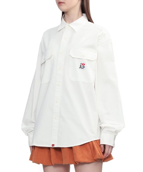 A BATHING APE（アベイシングエイプ）の「WORK SHIRT（シャツ/ブラウス・レディース・アイボリー・FREE）」の3枚目の写真