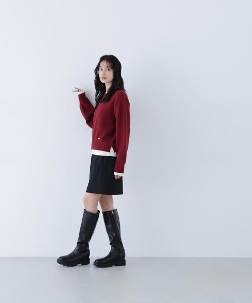 NATURAL BEAUTY BASIC(ナチュラルビューティーベーシック)の「◇ポケットディティールミニスカート(スカート・レディース・ブラック/ブラウン/グレー・SMALL/MEDIUM)」の2枚目の写真
