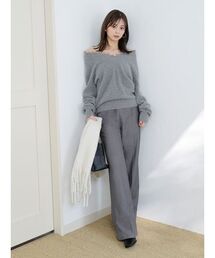 SNIDEL | ハイウエストワイドパンツ(スラックス)