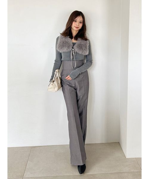 SNIDEL(スナイデル)の「ハイウエストワイドパンツ(スラックス・レディース・アイボリー/グレー/ブラウン・0/1)」の17枚目の写真