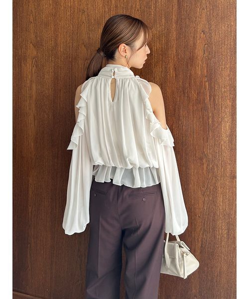 SNIDEL(スナイデル)の「ハイウエストワイドパンツ(スラックス・レディース・アイボリー/グレー/ブラウン・0/1)」の20枚目の写真