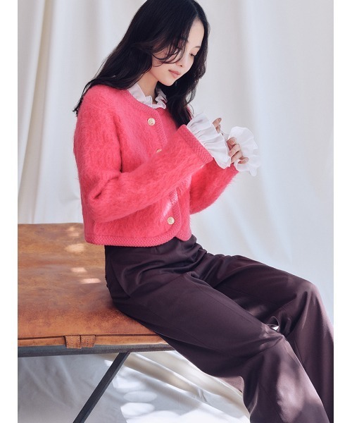 SNIDEL(スナイデル)の「ハイウエストワイドパンツ(スラックス・レディース・アイボリー/グレー/ブラウン・0/1)」の7枚目の写真