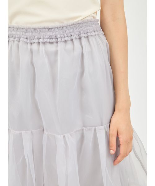 emmi（エミ）の「チュールボリュームシアースカート（スカート・レディース・ドット/ライトグレー/ブラック・0/1）」の10枚目の写真