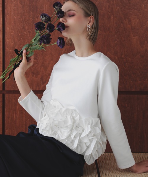 MERAKI(メラキ)の「ヘムラインデザインロングスリーブトップス(その他トップス・レディース・ブラック/ブラウン/ホワイト・FREE)」の15枚目の写真