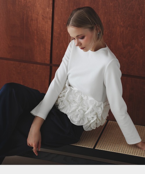 MERAKI(メラキ)の「ヘムラインデザインロングスリーブトップス(その他トップス・レディース・ブラック/ブラウン/ホワイト・FREE)」の19枚目の写真