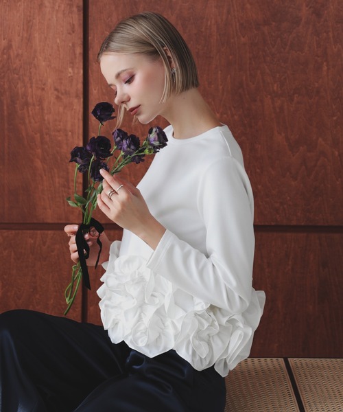 MERAKI(メラキ)の「ヘムラインデザインロングスリーブトップス(その他トップス・レディース・ブラック/ブラウン/ホワイト・FREE)」の20枚目の写真