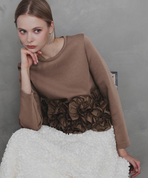 MERAKI(メラキ)の「ヘムラインデザインロングスリーブトップス(その他トップス・レディース・ブラック/ブラウン/ホワイト・FREE)」の21枚目の写真