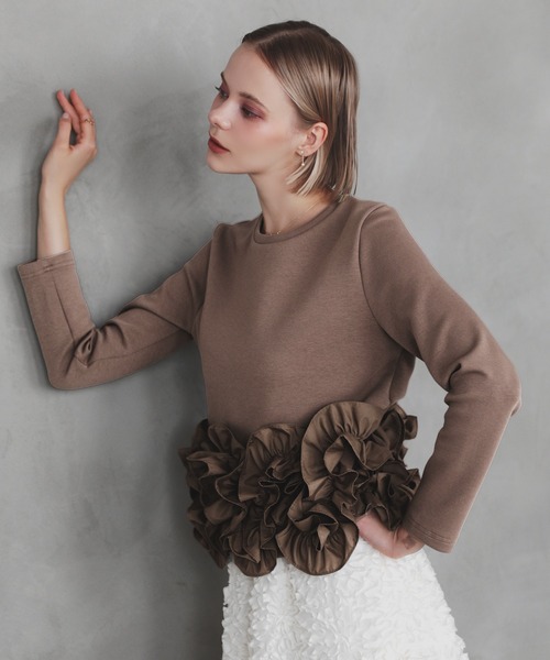 MERAKI(メラキ)の「ヘムラインデザインロングスリーブトップス(その他トップス・レディース・ブラック/ブラウン/ホワイト・FREE)」の22枚目の写真