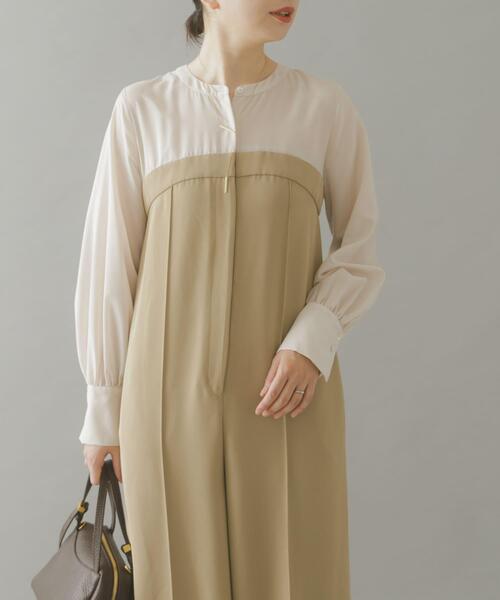 URBAN RESEARCH ROSSO WOMEN（アーバンリサーチ　ロッソ）の「レイヤードライクオールインワン（その他パンツ・レディース・グレー系その他/ベージュ系その他・38/36）」の3枚目の写真