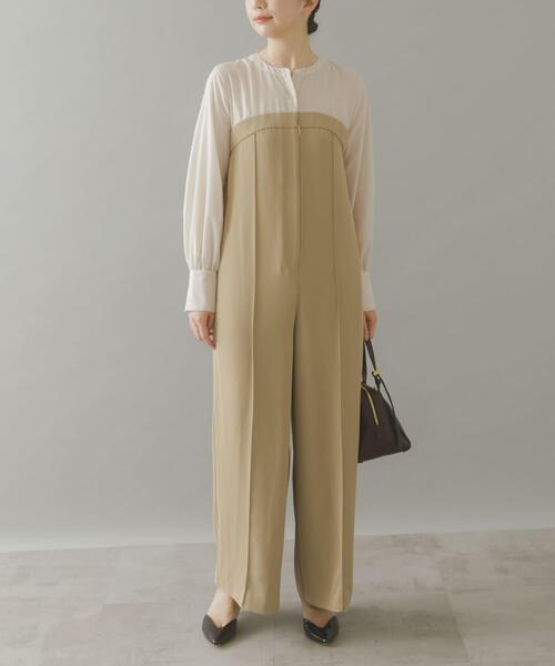 URBAN RESEARCH ROSSO WOMEN（アーバンリサーチ　ロッソ）の「レイヤードライクオールインワン（その他パンツ・レディース・グレー系その他/ベージュ系その他・38/36）」の4枚目の写真