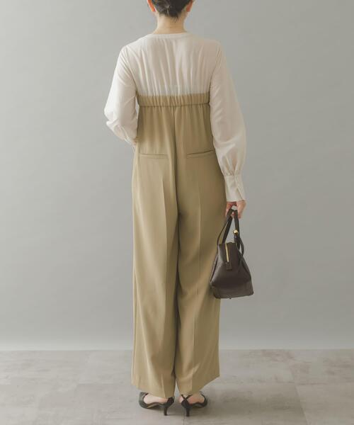 URBAN RESEARCH ROSSO WOMEN（アーバンリサーチ　ロッソ）の「レイヤードライクオールインワン（その他パンツ・レディース・グレー系その他/ベージュ系その他・38/36）」の6枚目の写真