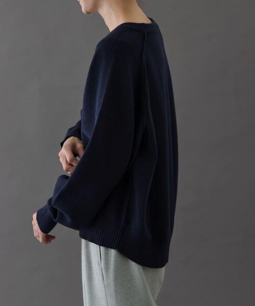 FORK&SPOON（フォークアンドスプーン）の「ラグランニットプルオーバー（ニット/セーター・レディース・レッド/ベージュ/ネイビー・1）」の5枚目の写真