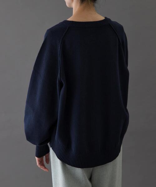 FORK&SPOON（フォークアンドスプーン）の「ラグランニットプルオーバー（ニット/セーター・レディース・レッド/ベージュ/ネイビー・1）」の6枚目の写真