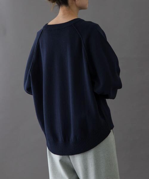 FORK&SPOON（フォークアンドスプーン）の「ラグランニットプルオーバー（ニット/セーター・レディース・レッド/ベージュ/ネイビー・1）」の7枚目の写真