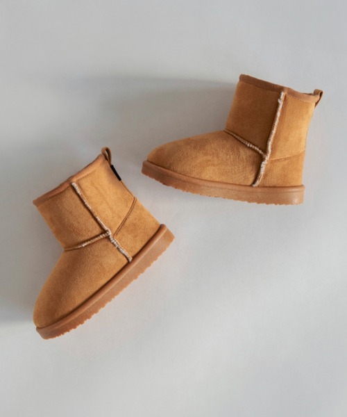 BRANSHES（ブランシェス）の「フェイクムートンブーツ（ブーツ・キッズ・ベージュ/ブラウン/キャメル/ピンク/ブラック・18.0cm/17.0cm/16.0cm/15.0cm/14.0cm/19.0cm/20.0cm/21.0cm）」の4枚目の写真