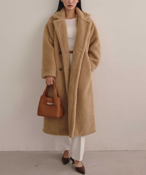 美品 ACYM アシーム　テディーボアコート セール】テディボアロングコート（その他アウター）｜ACYM（アシーム