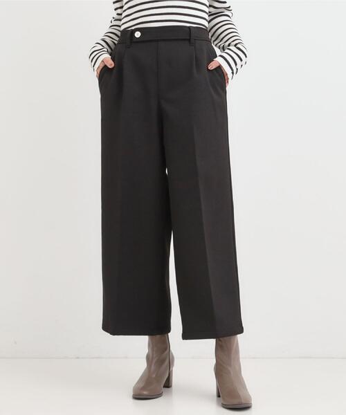 DRESKIP(ドレスキップ)の「【着丈選べる】ウールフィールあったか裏起毛ワイドパンツ(その他パンツ・レディース・ブラック/チャコールグレー/ベージュ系その他/キャメル・01/02/04/36/38/40/42/03)」の8枚目の写真