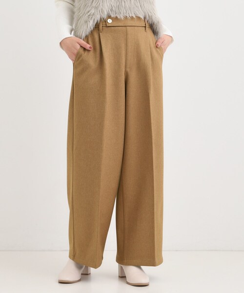 DRESKIP(ドレスキップ)の「【着丈選べる】ウールフィールあったか裏起毛ワイドパンツ(その他パンツ・レディース・ブラック/チャコールグレー/ベージュ系その他/キャメル・01/02/04/36/38/40/42/03)」の12枚目の写真