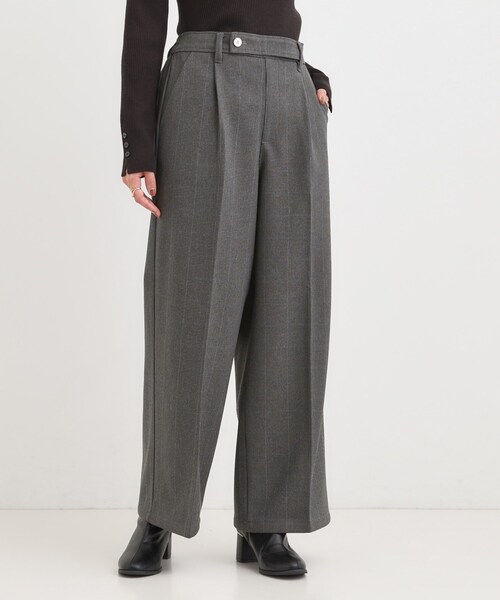 DRESKIP(ドレスキップ)の「【着丈選べる】ウールフィールあったか裏起毛ワイドパンツ(その他パンツ・レディース・ブラック/チャコールグレー/ベージュ系その他/キャメル・01/02/04/36/38/40/42/03)」の20枚目の写真