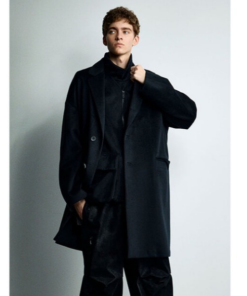 abyts BEAVERチェスターコート　ブラック　3サイズ onegravity / ビーバージャージー 3Bコート（チェスターコート