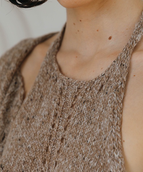 CREDONA(クレドナ)の「MIX KNIT PO CD SET/ミックスニットプルオーバーカーデセット(カーディガン/ボレロ・レディース・ネイビー/ブラウン・FREE)」の10枚目の写真