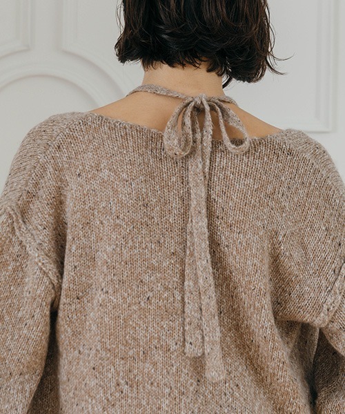 CREDONA(クレドナ)の「MIX KNIT PO CD SET/ミックスニットプルオーバーカーデセット(カーディガン/ボレロ・レディース・ネイビー/ブラウン・FREE)」の12枚目の写真