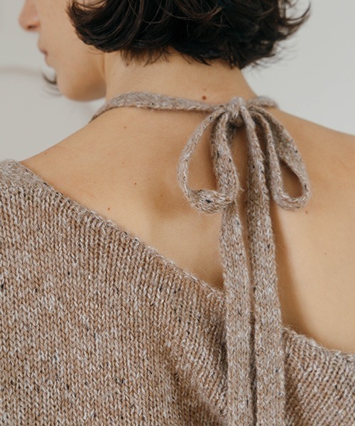 CREDONA(クレドナ)の「MIX KNIT PO CD SET/ミックスニットプルオーバーカーデセット(カーディガン/ボレロ・レディース・ネイビー/ブラウン・FREE)」の13枚目の写真