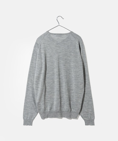 JOHN SMEDLEY（ジョンスメドレー）の「JOHN SMEDLEY SHIPTON ジョンスメドレー シップトン 長袖Vネック メリノウール ニット（ニット/セーター・メンズ・ネイビー系/ブラック/チャコール/グレー系1/シルバー・LARGE/SMALL/MEDIUM）」の13枚目の写真