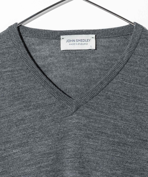JOHN SMEDLEY（ジョンスメドレー）の「JOHN SMEDLEY SHIPTON ジョンスメドレー シップトン 長袖Vネック メリノウール ニット（ニット/セーター・メンズ・ネイビー系/ブラック/チャコール/グレー系1/シルバー・LARGE/SMALL/MEDIUM）」の17枚目の写真