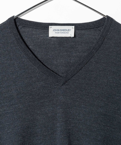 JOHN SMEDLEY（ジョンスメドレー）の「JOHN SMEDLEY SHIPTON ジョンスメドレー シップトン 長袖Vネック メリノウール ニット（ニット/セーター・メンズ・ネイビー系/ブラック/チャコール/グレー系1/シルバー・LARGE/SMALL/MEDIUM）」の18枚目の写真