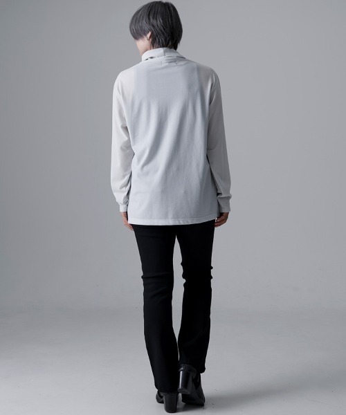 SILVER BULLET(シルバーバレット)の「『CavariA/キャバリア』フェイクタイ付きロンTEE(Tシャツ/カットソー・メンズ・ブラック/ホワイト・L/M)」の6枚目の写真