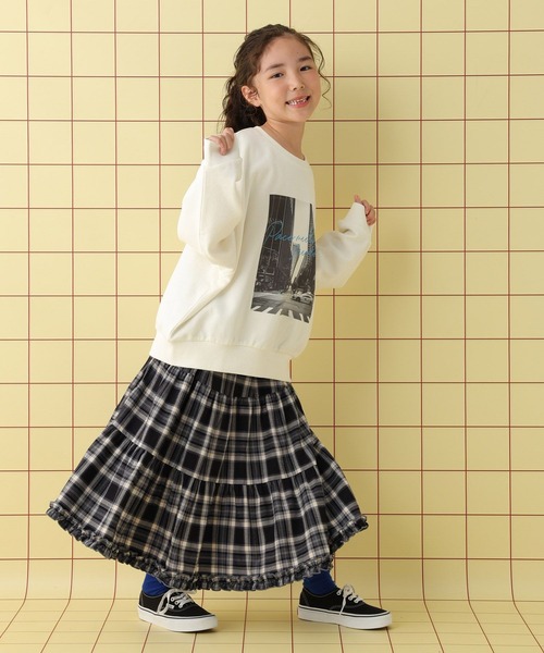 LEPSIM（レプシィム）の「【KIDS】フリルチェックスカート　608065（スカート・キッズ・ブラウン/ブラック・140/130/120）」の10枚目の写真